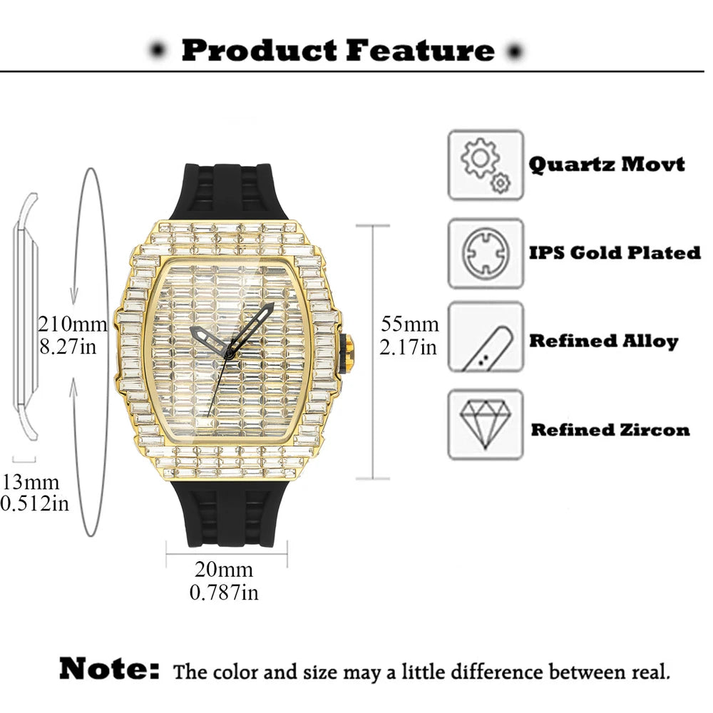 Gearly Square Diamond Quartz