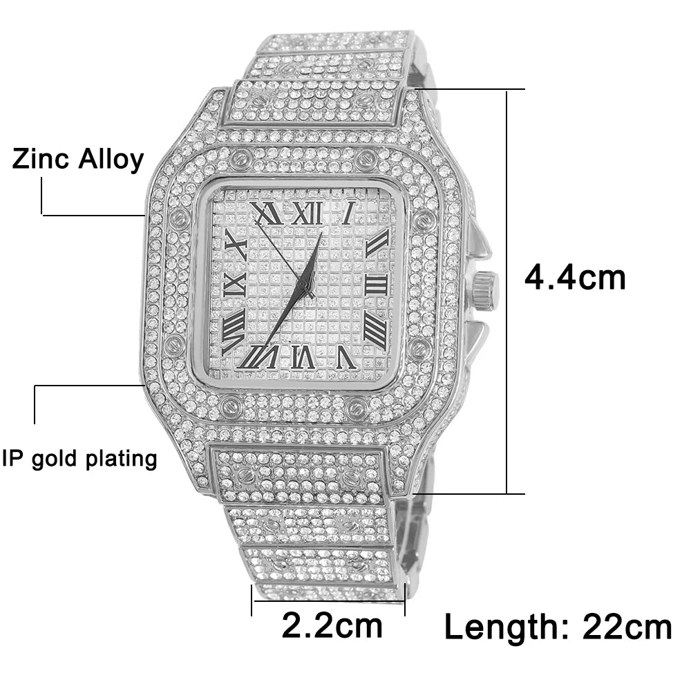 Gearly Diamond Quartz Silver