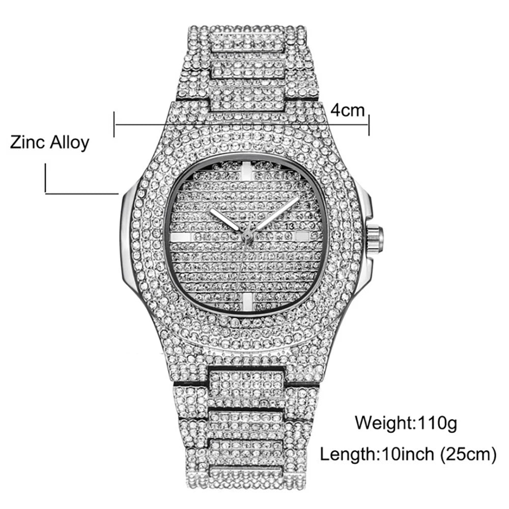 Gearly Diamond Quartz Silver