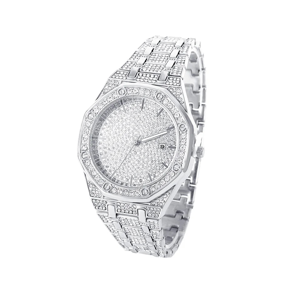 Gearly Diamond Quartz Silver