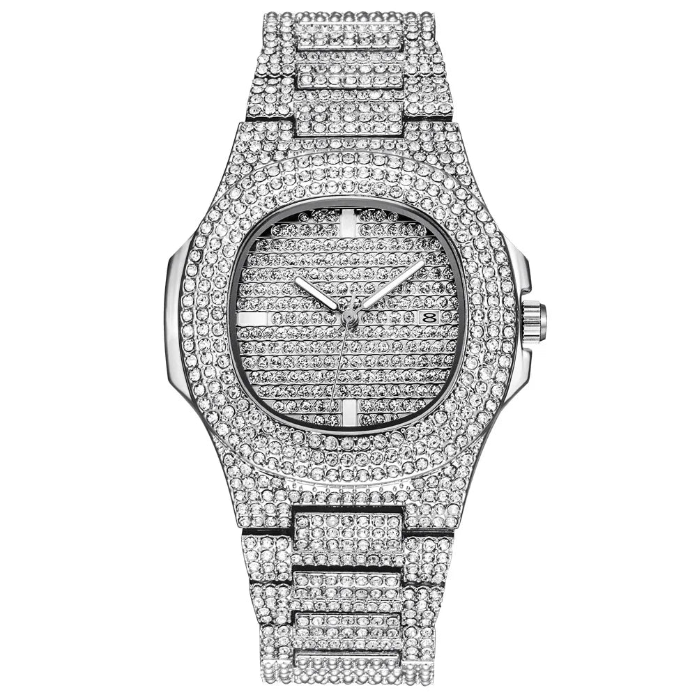 Gearly Diamond Quartz Silver